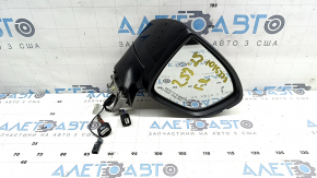 Right side mirror assembly Nissan Murano 25-26 Platinum, 6+9+1 pins, heated, BSM, camera, auto-folding, turn signal, black