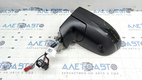 Left side mirror assembly Nissan Murano 25-26 Platinum, 6+9+1 pins, heated, BSM, camera, auto-folding, turn signal, black, worn