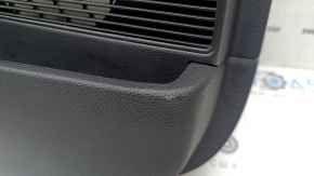 Door trim, rear left, Nissan Murano 25-26 Platinum, black, brown leather trim with white stitching, black leather armrest with white stitching, black structure insert, with backlight, with curtain, scratch