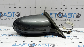 Right side mirror assembly Mercedes C-class W205 16-21 8+8+1 pins, turn signal, heated, with backlight, BSM, graphite, scratch, poke