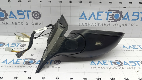 Right side mirror assembly Mercedes C-class W205 16-21 8+8+1 pins, turn signal, heated, with backlight, BSM, graphite, scratch, poke