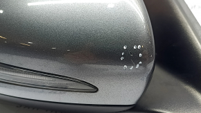 Right side mirror assembly Mercedes C-class W205 16-21 8+8+1 pins, turn signal, heated, with backlight, BSM, graphite, scratch, poke