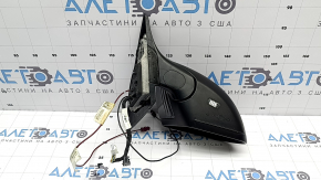 Left side mirror assembly Mercedes C-class W205 16-21 10+8+2 pins, turn signal, heated, with backlight, auto-dimming, BSM, graphite, scratches, crack on the lining