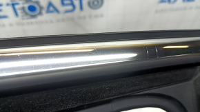 Upper rear left door molding for Jeep Compass 17-26 chrome with glass seal, scratches on chrome, dented seal