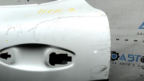 Bare rear left door Nissan Murano 25-26 Platinum, white QBE, with upper chrome molding, in glue