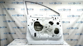 Bare front left door Nissan Murano 25-26 white QBE, with chrome upper molding