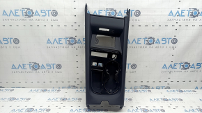 Center console trim with cup holder for Nissan Murano 25-26 Platinum, SL, black, for wireless charging, with backlight, scratches