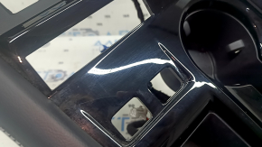 Center console trim with cup holder for Nissan Murano 25-26 Platinum, SL, black, for wireless charging, with backlight, scratches