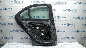 Complete rear left door Mercedes C-class W205 16-21 aluminum, graphite 992, keyless, scratches, nicks