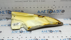 Left side trim for rear seats Mercedes C-class W205 16-21, beige leather, dented, needs cleaning