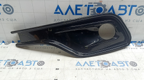 Left bumper grille Jeep Compass 22-26 black gloss under halogen fog lights, sand, scuffed, bumps, scratches