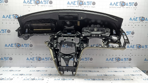 Torpedo front panel without AIRBAG Mercedes C-class W205 16-18 without projection, black, beige linings, butt