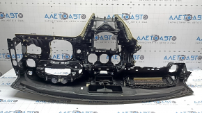 Torpedo front panel without AIRBAG Mercedes C-class W205 16-18 without projection, black, beige linings, butt