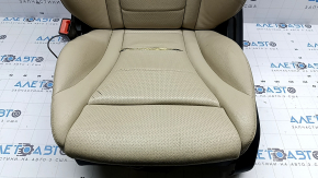 Driver's seat Mercedes C-class W205 16-21 with airbag, electric, heated, memory, beige leather, tears, bumps