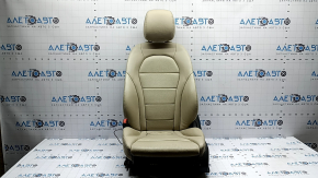 Driver's seat Mercedes C-class W205 16-21 with airbag, electric, heated, memory, beige leather, tears, bumps