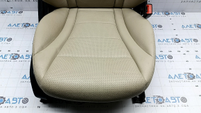 Mercedes C-class W205 15-21 passenger seat with airbag, electric, heated, beige leather, perforation, scratches, nicks