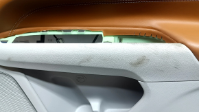 Door trim, front right card, Jeep Compass 22-22, gray with black, brown leather insert, dry-cleaned, scratches, whitened plastic, butt
