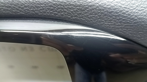 Door trim, front right card, Jeep Compass 22-22, gray with black, brown leather insert, dry-cleaned, scratches, whitened plastic, butt