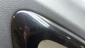 Door trim, rear right card, Jeep Compass 22-24, gray with black, brown leather insert, needs cleaning, scratches, nicks