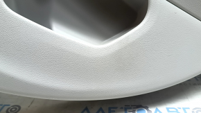 Door trim, rear right card, Jeep Compass 22-24, gray with black, brown leather insert, needs cleaning, scratches, nicks
