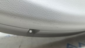 Door trim, rear right card, Jeep Compass 22-24, gray with black, brown leather insert, needs cleaning, scratches, nicks