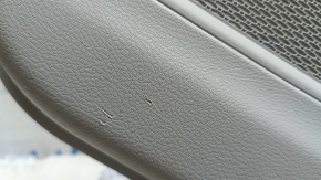 Door trim, rear right card, Jeep Compass 22-24, gray with black, brown leather insert, needs cleaning, scratches, nicks