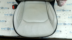 Driver's seat for Jeep Compass 22-22 with airbag, electric, leather, gray + black, perforated, needs cleaning, scratches, crack, shot