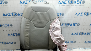 Driver's seat for Jeep Compass 22-22 with airbag, electric, leather, gray + black, perforated, needs cleaning, scratches, crack, shot