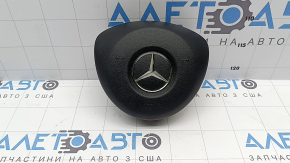 Airbag in the steering wheel, driver's side, Mercedes C-class W205 16-21, black, worn chrome