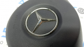 Airbag in the steering wheel, driver's side, Mercedes C-class W205 16-21, black, worn chrome