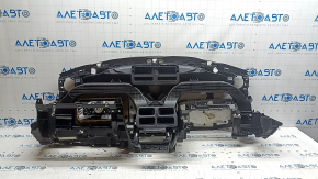 Front dashboard panel with AIRBAG Jeep Compass 22-26 black, broken mount, break + crack in the mount housing