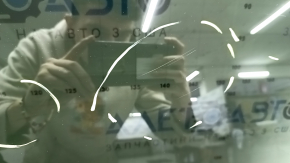 Rear panoramic glass Nissan Murano 25-26 scratches