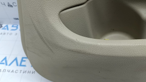 Door trim, rear right card, Mercedes C-class W205 17-21, beige leather, without curtain, wood insert, Burmester, beige leather armrest, black top, with handle and overlays, scratches, nicks