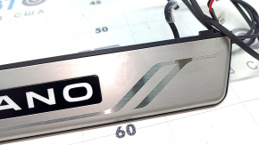 Rear right inner door sill trim for Nissan Murano 25-26 with illumination, chrome, scratches