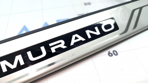 Rear right inner door sill trim for Nissan Murano 25-26 with illumination, chrome, scratches