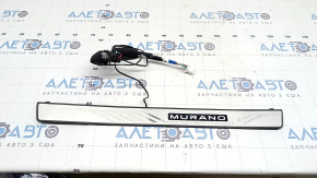 Front left inner door sill trim for Nissan Murano 25-26 with illumination, chrome, scratches