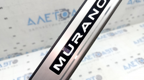 Front left inner door sill trim for Nissan Murano 25-26 with illumination, chrome, scratches