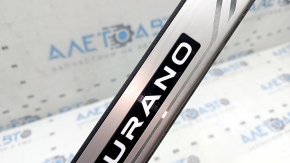 Front left inner door sill trim for Nissan Murano 25-26 with illumination, chrome, scratches