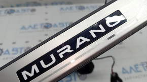 Front right inner door sill trim for Nissan Murano 25-26 with illumination, chrome, scratches