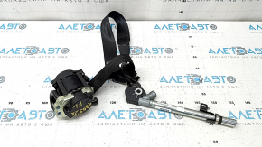 Driver's seat belt with squib and tensioner VW Taos 22-25 black, sooty, melted