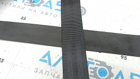 Rear right seat belt, 2nd row, VW Taos 22-25, black, sooty, ready for dry cleaning