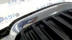 Radiator grill assembly BMW 3 G20 19-22 with blinds, chrome, without chamber, chips on chrome