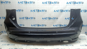Bare rear bumper Nissan Kicks 21-25 black KH3, restyling, for parking sensors, scratches, bumps, scuffs, mounting defect