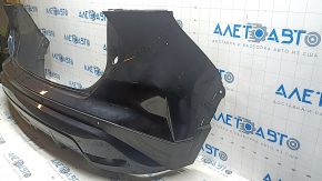 Bare rear bumper Nissan Kicks 21-25 black KH3, restyling, for parking sensors, scratches, bumps, scuffs, mounting defect