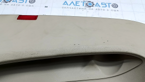 Door trim, front right card, Mercedes C-class W205 15-18, beige leather, wood insert, beige leather armrest, black top, with handle and overlays, scratches, needs cleaning