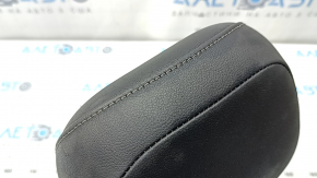 Headrest 2nd row left VW Taos 22-25 leather black titan black ceramic, gray stitching, sooty
