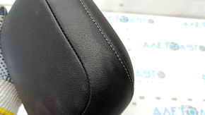 Headrest 2nd row left VW Taos 22-25 leather black titan black ceramic, gray stitching, sooty