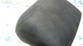 Headrest 2 row central VW Taos 22-25 leather black titan black-ceramic, gray stitching, sooty, corrosion of guides