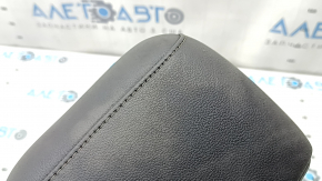 Headrest 2 row central VW Taos 22-25 leather black titan black-ceramic, gray stitching, sooty, corrosion of guides