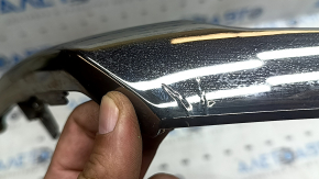 Right front bumper molding for Nissan Kicks 21-24, dark chrome, swollen chrome, sand, impacts, broken mount